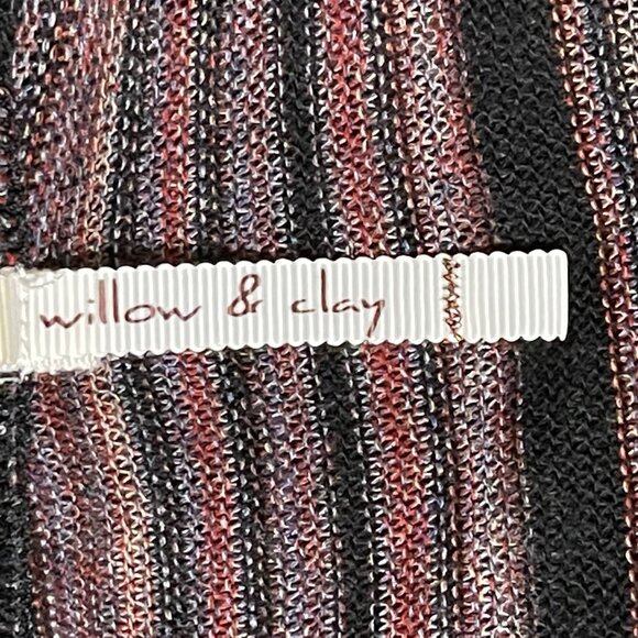 Willow & Clay Size Medium/Large Purple Striped Open-Front Cardigan - Picture 5 of 9
